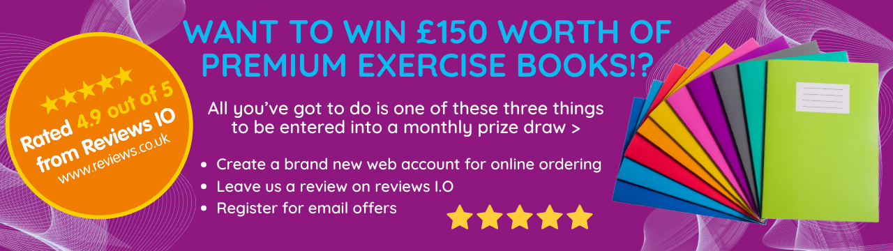 25.04.24 win £150 on exercise books 